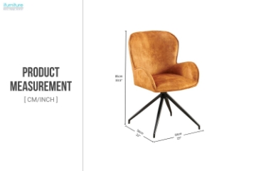 Picture of DUMBO 360° Swivel Dining Chair (Caramel) - Each