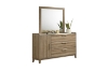 Picture of MESSINA 3-Drawer Dresser with Door Cabinet & Mirror (Light Brown)