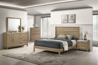 Picture of MESSINA  Bedroom Combo Set in Double Size (Light Brown) - 5PC Combo