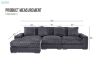 Picture of WINSTON Premium Corduroy Modular Sectional Sofa with Cup Holders & USB Ports (Grey) 
