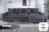 Picture of WINSTON Premium Corduroy Modular Sectional Sofa with Cup Holders & USB Ports (Grey) - Chaise Facing Right