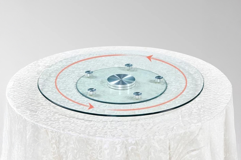 Picture of Ford D31.5" Round Tempered Glass Lazy Susan Turntable