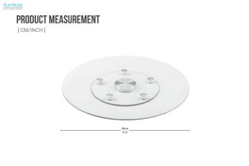 Picture of Ford D31.5" Round Tempered Glass Lazy Susan Turntable