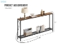 Picture of HOOBRO 63" Console Table with Power Outlet (Walnut)