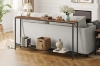 Picture of HOOBRO 63" Console Table with Power Outlet (Walnut)