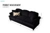 Picture of CASPER Corduroy 3-Seater Sofa (Black)