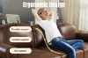 Picture of CASPER Foil-finished Fabric 3-Seater Sofa (Dark Brown) 