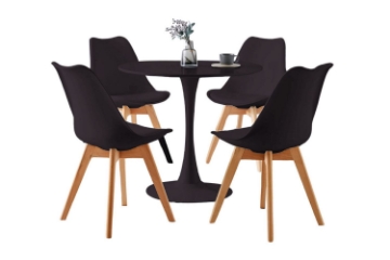 Picture of TULIP  31.5"/39.4"  Dining Set (Black)
