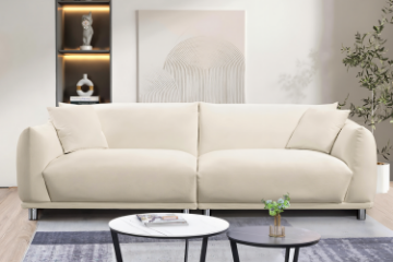 Picture of LAZZARA Corduroy Sofa with 2 Matching Pillows