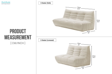 Picture of DIANNA Tufted Velvet 2-Seater Loveseat (Cream)