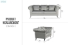 Picture of JOLANDA 3-Seater Fabric Sofa (Grey)