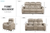 Picture of CALVIA Power Reclining Sofa Range with USB Port & LED Lighting + Cup Holders & Reading Lights (Beige)