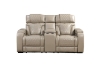 Picture of CALVIA Power Reclining Sofa Range with USB Port & LED Lighting + Cup Holders & Reading Lights (Beige)