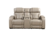 Picture of CALVIA Duo Motor Zero Gravity Adjustable Headrest Reclining Sofa Range (Beige) - Loveseat with USB Port & LED Lighting + Cup Holders (2RRC)