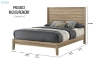 Picture of MESSINA  Bed Frame (Light Brown) - Double
