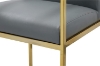 Picture of DAKOTA 30" Bar Height Bar Stool with Arms & Golden Finish Base (Grey) 