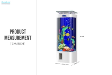 Picture of 55 Gallons Aquarium/Fish Tank with LED Light & Temperature Display – 24" x 16" x 54"