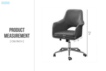 Picture of  REKO Height Adjustable Office Chair (Grey)