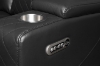 Picture of MONROSE Air Leather Dual Power Reclining Sofa Range with Bluetooth Speaker + USB Port & LED Lighting (Black)