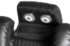 Picture of MONROSE Air Leather Dual Power Reclining Sofa Range with Bluetooth Speaker + USB Port & LED Lighting (Black)