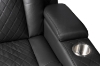 Picture of MONROSE Air Leather Dual Power Reclining Sofa Range with Bluetooth Speaker + USB Port & LED Lighting (Black)