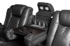 Picture of MONROSE Air Leather Power Reclining Sofa Range (Black) - Armchair + Loveseat + Sofa Set
