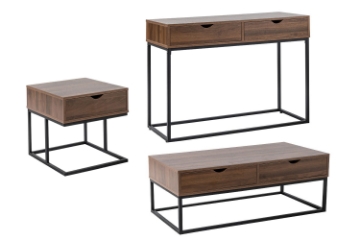 Picture of COCO 3-Piece Modern Industrial Table Set – Coffee, Console & Side Tables