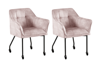 Picture of WANDA Versatile Armchair with Wheels (Taupe) - 2 Chairs in 1 Carton