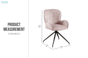 Picture of DUMBO 360° Swivel Dining Chair (Taupe) - Each