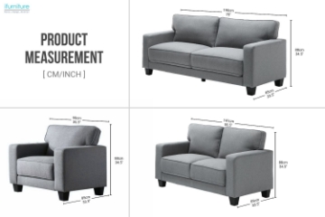 Picture of LANCASTER  Fabric Sofa Range (Grey)