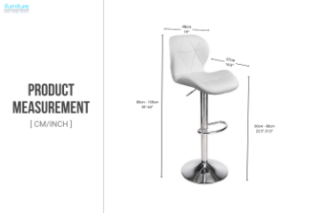 Picture of LIBBY Adjustable Swivel Gas Lift Bar Stool (White)