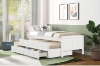 Picture of LAILA Twin Captain's Bed with Storage Trundle(White)