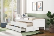 Picture of LAILA Twin Captain's Bed with Storage Trundle(White)