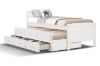 Picture of LAILA Twin Captain's Bed with Storage Trundle(White)