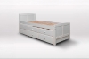Picture of LAILA Twin Captain's Bed with Storage Trundle(White)