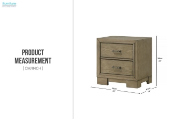 Picture of KENORA 2-Drawer Bedside Table