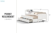 Picture of LAILA Twin Captain's Bed with Storage Trundle(White)