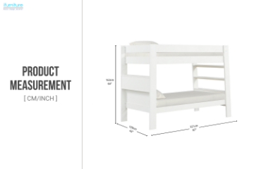 Picture of LILLIAN Twin-Twin Bunk Bed(White)