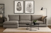 Picture of SERENA Feather-Filled Fabric Sectional Sofa (Dark Grey)