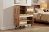 Picture of LEAMAN 2-Door 2-Drawer Acacia Wood Display Cabinet