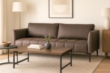 Picture of BARTLET Air Leather Sofa Range (Chocolate)
