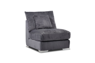 Picture of WINSTON Corduroy Modular Sectional Sofa (Grey) - Armless Chair