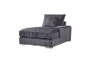 Picture of WINSTON Corduroy Modular Sectional Sofa (Grey) - Right Facing Chaise