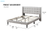 Picture of SONOMA Fabric Bed Frame in Double/Queen (Light Grey)