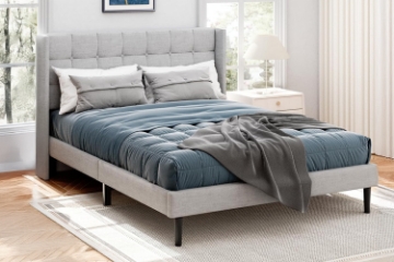 Picture of SONOMA Fabric Bed Frame (Light Grey) - Double