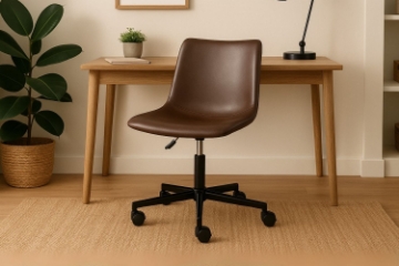 Picture of HALLE Height Adjustable Office Chair(Dark Brown)