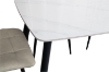 Picture of SAROTO 51" Sintered Stone Top 5PC Dining Set (Gloss White Table)