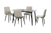 Picture of SAROTO 51" Sintered Stone Top 5PC Dining Set (Matte Grey Table)