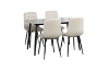 Picture of SAROTO 51" Sintered Stone Top 5PC Dining Set (Matte Grey Table)