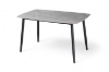 Picture of SAROTO 51" Sintered Stone Top 5PC Dining Set (Matte Grey Table + 4 Charcoal Chairs)